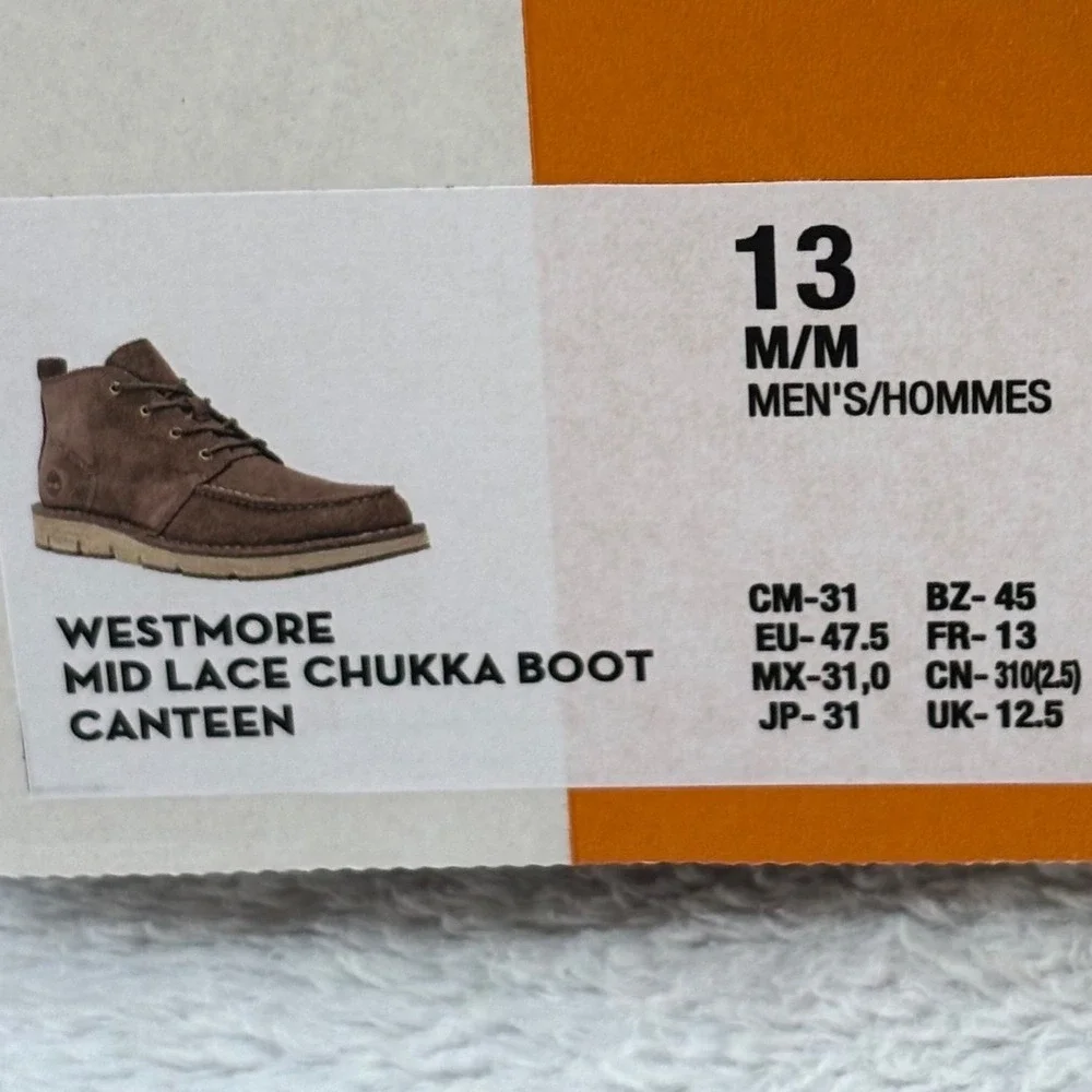 Timberland Westmore Mid Lace Chukka Boot Canteen Olive Brown Suede Mens 13